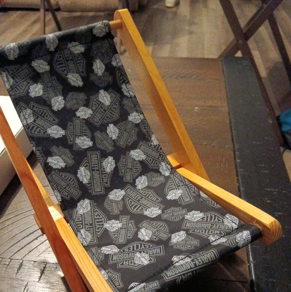 2 Brand new Vintage Harley Davidson bean bag sling chairs